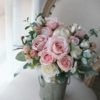 Elegant Rusty Pink Rose Silk Flower Bouquet - Image 8