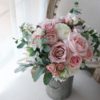 Elegant Rusty Pink Rose Silk Flower Bouquet - Image 7