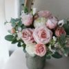 Elegant Rusty Pink Rose Silk Flower Bouquet - Image 6
