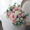 Elegant Rusty Pink Rose Silk Flower Bouquet - Image 5