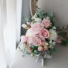 Elegant Rusty Pink Rose Silk Flower Bouquet - Image 3