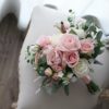 Elegant Rusty Pink Rose Silk Flower Bouquet - Image 2