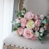 Elegant Rusty Pink Rose Silk Flower Bouquet - Image 11
