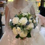 Elegant Pure White Roses & Berry Silk Flower Bouquet photo review