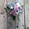 Purple Blue, Peony  Rose Silk Bouquet C43 - Image 3