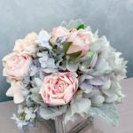 Hydrangea, Hamptons Style Silk Flower Arrangement in Vase set photo review