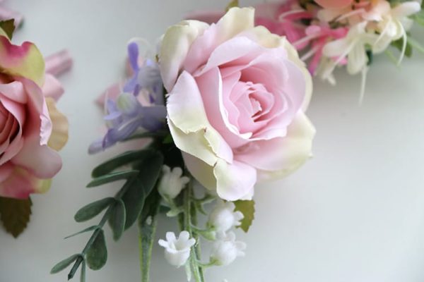 Pink Roses, Wild Blooms Greenery Buttonholes, Corsages - Image 16