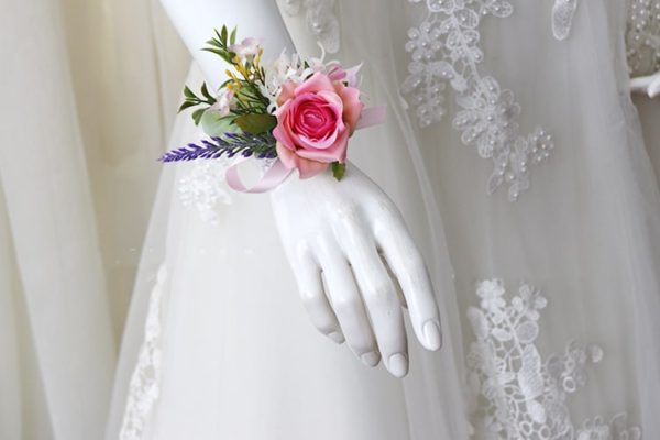 Pink Roses, Wild Blooms Greenery Buttonholes, Corsages - Image 11