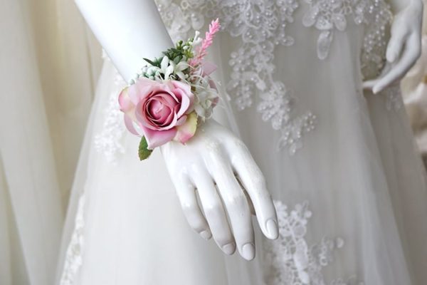 Pink Roses, Wild Blooms Greenery Buttonholes, Corsages - Image 8