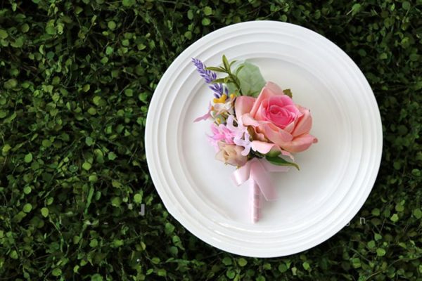 Pink Roses, Wild Blooms Greenery Buttonholes, Corsages - Image 22