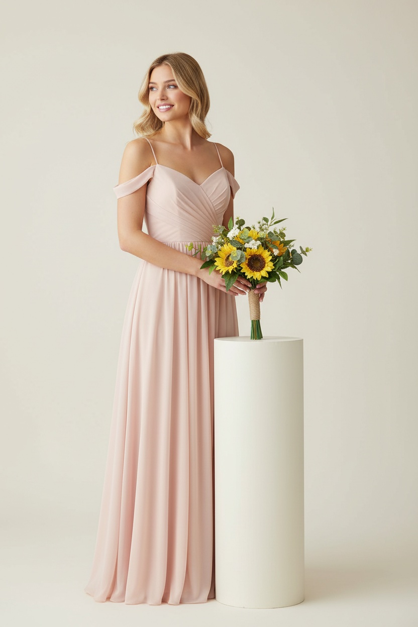 Sunflower and White Bloom Bridal Bouquet - Image 4