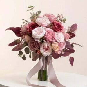 Mauve & Burgundy Rose Elegance Bouquet